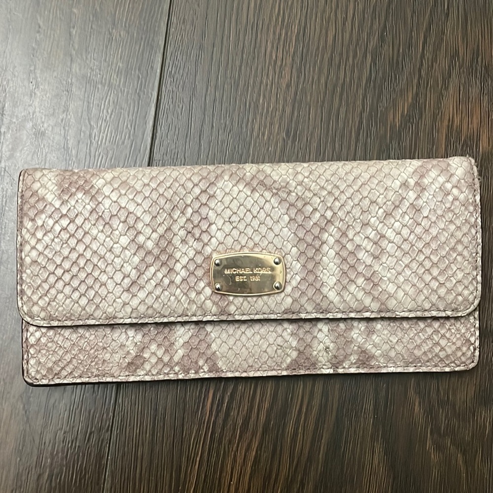Michael Kors Leather Snakeskin Wallet